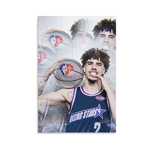 TUOAN Basketball-Fan-Poster, Lamelo-Ball, Kunstwerke, Leinwand, Poster, Wandkunstdrucke, moderne Dekoration, 30 x 45 cm von TUOAN