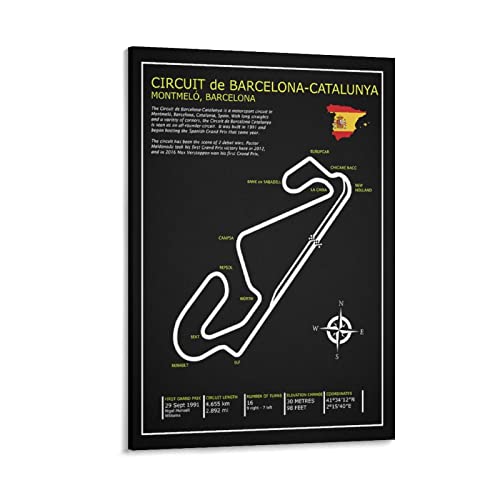 Formel 1 Runway Poster The Circuit De Barcelona Catalunya Bild Druck Leinwand Poster Wandfarbe Kunst Poster Dekor Modus von TUOAN