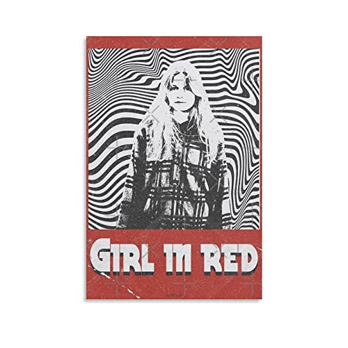 Girl in Red We Fell in Love in Oktober Ästhetisches Vintage-Poster Wandkunst Poster Scrollen Leinwand Malerei Bild Wohnzimmer Dekor Zuhause 30,5 x 45,7 cm (30 x 45 cm) von TUOAN