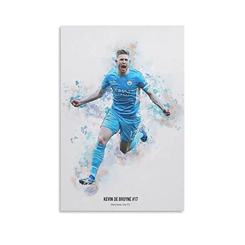 Kevin de Bruyne Poster Fußballposter Wandkunst Poster Drucke Heimdekoration Bild Leinwand Malerei Poster 40 x 60 cm von TUOAN