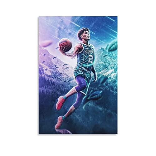 Lamelo Ball Poster Dunking Poster Bild Kunstdruck Leinwand Poster Wandbild Kunst Poster Dekor Moderne Heimkunstwerke 40 x 60 cm von TUOAN