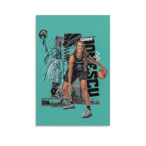 Sabrina Ionescu Poster für Frauen, Basketball-Poster, Leinwand, Kunstdruck, Poster, Foto, Bild, Gemälde, Poster, Raumdekoration, 40 x 60 cm von TUOAN