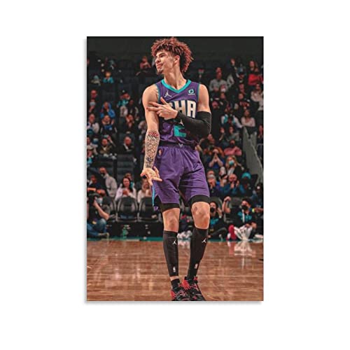 TUOAN Basketball-Poster Lamelo Ball Poster Druck Kunst Wandgemälde Leinwand Poster Moderne Schlafzimmer Dekor 30 x 45 cm von TUOAN