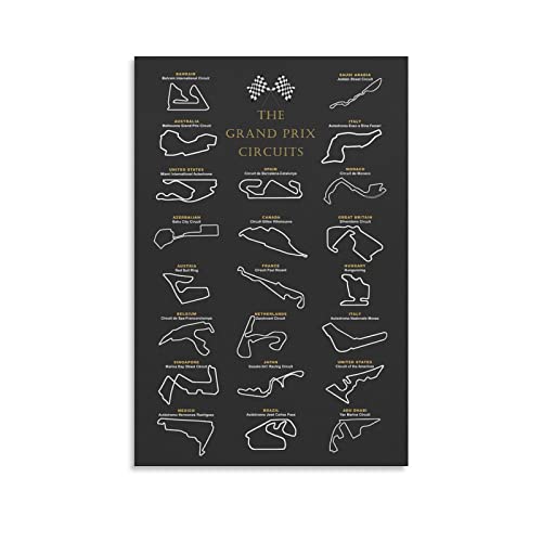 TUOAN F1 Grand Prix Circuits Druck Foto Kunst Malerei Leinwand Poster Home Modern Decor 08x12inch (20x30cm) von TUOAN