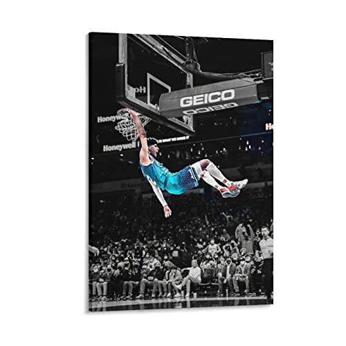 TUOAN Lamelo Ball Dunk Poster Poster Kunstdruck Wand Foto Farbe Poster Hängendes Bild Familie Dekor 30 x 45 cm von TUOAN