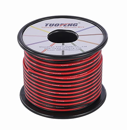 TUOFENG 18 Gauge Elektrischer Draht 20 m Anschluss Rot Schwarz Kupfer Stranded Auto 2 Draht Niederspannung 12V/24V DC Draht für Einfarbige LED Streifen Verlängerungskabel von TUOFENG