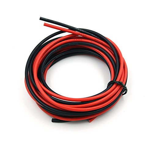 TUOFENG 14 Gauge Elektrokabel, 14 AWG Silikondraht 40 m [20 m schwarz und 20 m rot] Drahtseil flexibel aus verzinntem Kupferdraht für DIY RC Flugzeuge von TUOFENG