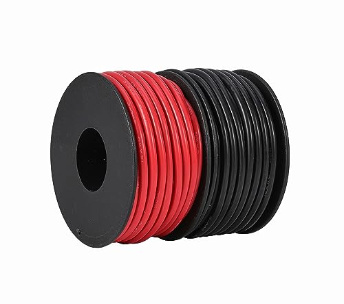 TUOFENG 16 AWG Silikondraht flexibel Verzinnter Kupferdraht Hohe Temperaturbeständigkeit 2 separate Drähte 10 m schwarz und 10 m rot Draht von TUOFENG