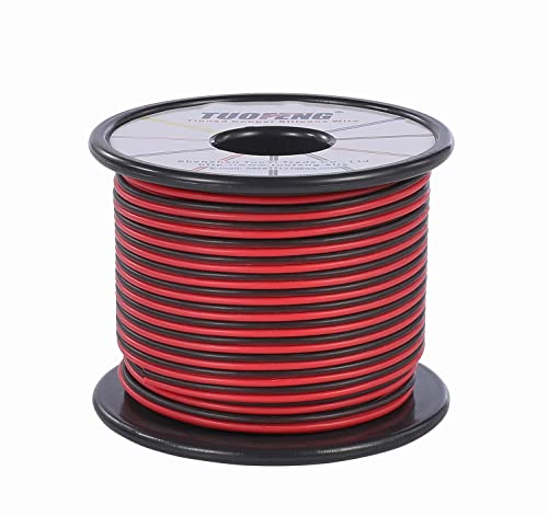TUOFENG Elektrokabel 20 Gauge 30 m 2pin Silikon Draht Haken Draht Kabel weich und flexibel 100 Stränge 0,08 mm verzinnt Kupferdraht Hohe Temperaturbeständigkeit von TUOFENG