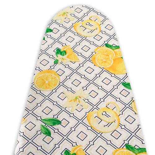 TUOLON Bügelbrettbezug Made in Italy 47 x 140 cm Universal für Dampfbügeleisen Praktisch und weich Bügelbrettbezug Stoff mit Gummizug Abdeckung - Zitrone A TUOLON Bügelbrettbezug Made in Italy 47 x 140 cm Universal für Dampfbügeleisen Praktisch und weich Bügelbrettbezug Stoff mit Gummizug Abdeckung - Zitrone A von TUOLON