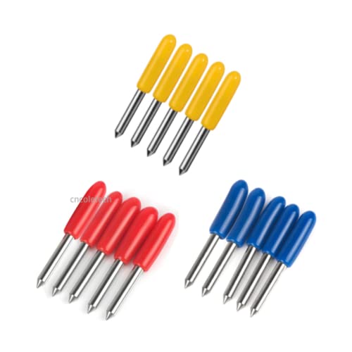 TUONAI Plotterhalter aus Vinyl mit 30 45 60 Grad Schneiderklingen für Summa Cutter Plotter, 5x30+5x45+5x60 blades von TUONAI