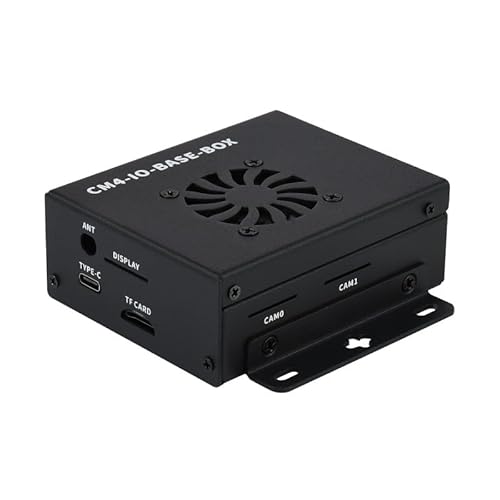 Mini-Computer, kompatibel mit Raspberry Pi Compute Module 4 (nicht im Lieferumfang enthalten), Mini-IO-Platine, Vollmetallgehäuse mit Lüfter von TUOPUONE