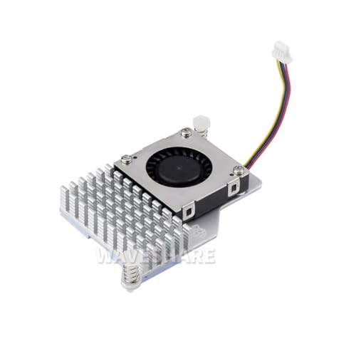 Offizieller RPi Active Cooler Kompatibel mit Raspberry Pi 5 Temperaturgesteuerter Gebläse Lüfter Aluminium Kühlkörper mit Thermobändern zur Beschleunigung der Wärmeableitung von TUOPUONE