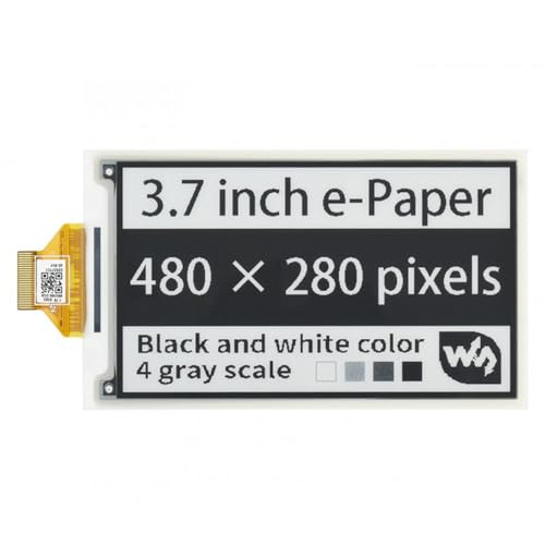 TUOPUONE 9,4 cm (3,7 Zoll) E-Paper E-Ink Raw Display kompatibel mit Raspberry Pi Pico 480 × 280 Pixel Auflösung Schwarz/Weiß Colar 4 Graustufen SPI Kommunikation von TUOPUONE