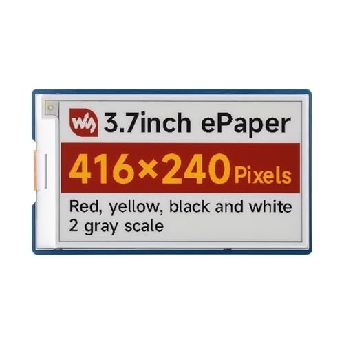 TUOPUONE 9,4 cm E-Paper Display (G) E-Ink Display 416 × 240 Pixel Rot/Gelb/Schwarz/Weiß SPI Interface Standard Raspb Pi 40PIN GPIO Header mit E-Paper Driver HAT von TUOPUONE