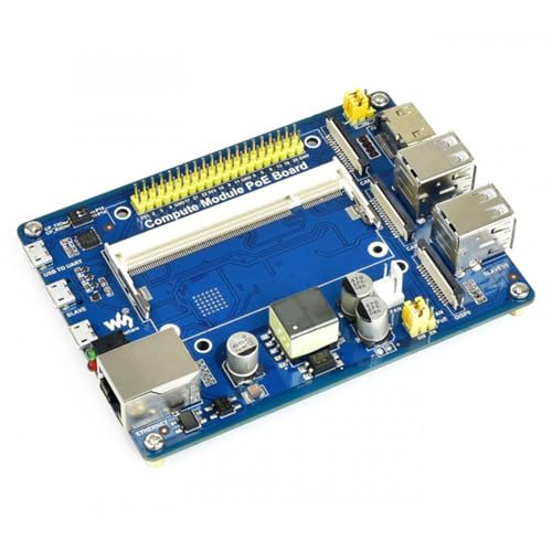 TUOPUONE Compute-Modul IO Board kompatibel mit Raspberry Pi mit PoE-Funktion Composite Breakout Board für die Entwicklung mit RPi CM3 / CM3L / CM3+ / CM3+L von TUOPUONE