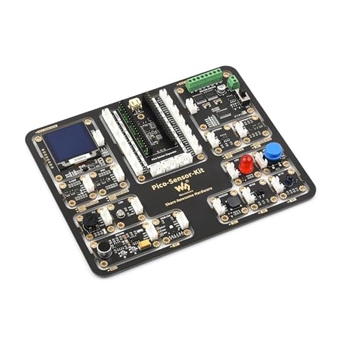 TUOPUONE Einsteiger-Sensor-Kit kompatibel mit Raspberry Pi Pico, inklusive Pico-Erweiterungskarte und 15 gängigen Modulen All-in-One Design (RPi-Pico-W-M + Sensor-Kit) von TUOPUONE