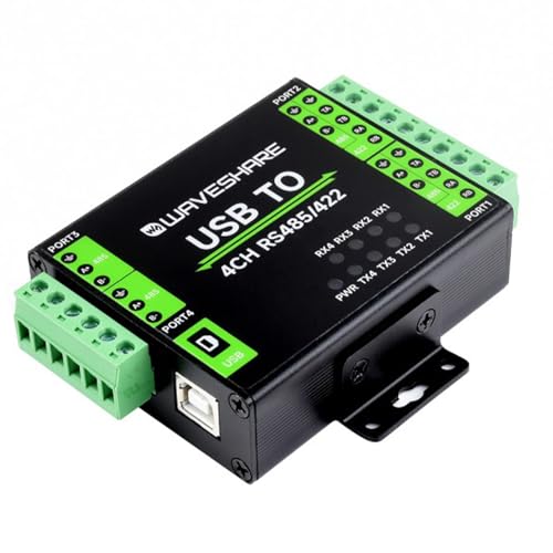 TUOPUONE Industrieller isolierter USB auf RS485/422 Konverter Original FT4232HL Chip unterstützt USB auf 2-Ch RS485 + 2-Ch RS485/422 Wandhalterung Schienenmontage Unterstützung von TUOPUONE
