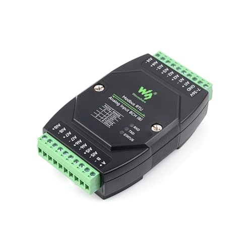 TUOPUONE Industrielles 8-Ch Analog-Erfassungsmodul 12-Bit-Hochpräzision unterstützt Spannungs- und Stromerfassung DC 7 ~ 36V Weitspannungs-Netzteil Modbus RTU-Protokoll (0-10V) von TUOPUONE