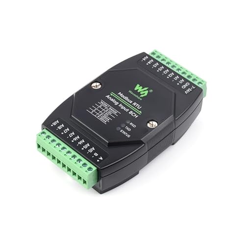 TUOPUONE Industrielles 8-Ch Analog-Erfassungsmodul 12-Bit-Hochpräzision unterstützt Spannungs- und Stromerfassung DC 7 ~ 36V Weitspannungs-Netzteil Modbus RTU-Protokoll (0-5V) von TUOPUONE