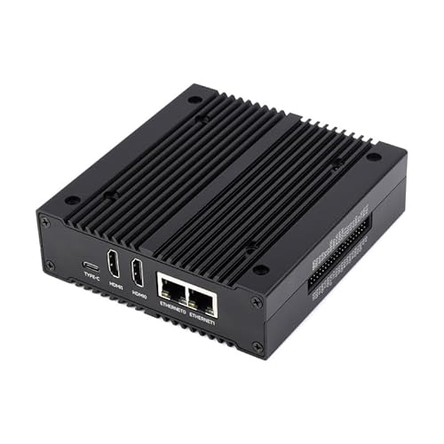 TUOPUONE Multifunktionaler Mini-Computer von NAS, kompatibel mit Raspberry Pi Compute Module 4 (nicht im Lieferumfang enthalten), Netzwerkspeicher, Dual-Solid-State-Laufwerk-Steckplätze von TUOPUONE