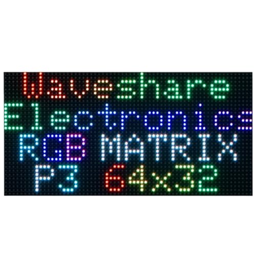 TUOPUONE RGB Vollfarb-LED-Matrix-Panel, kompatibel mit Raspberry Pi/Raspberry Pi Pico/ESP32/Arduino, 3 mm Abstand, 64 x 32 Pixel, einstellbare Helligkeit von TUOPUONE