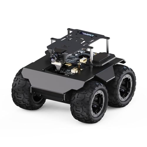 TUOPUONE RaspRover Open-Source 4WD AI Roboter, kompatibel mit Raspberry 5 Dual-Controllern, Ganzmetall-Körper, Computer Vision nicht im Lieferumfang enthalten, Pan-Tilt Kamera-Modul, PI5-4GB nicht im von TUOPUONE