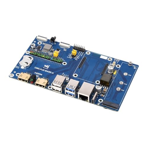 TUOPUONE Raspb Pi Compute Module 5 IO Board mit PoE-Funktion für alle Varianten von CM5 von TUOPUONE