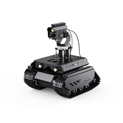 TUOPUONE UGV Beast Open-Source-Offroad-KI-Roboter, kompatibel mit Raspberry Pi 5 Dual-Controllern, Ganzmetall-Körper, Computervision ohne RPi5, mit Pan-Tilt-Modul von TUOPUONE