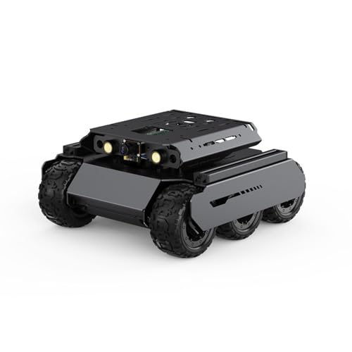 TUOPUONE UGV Rover Open-Source-Roboter, 6 Räder, 4 WD, AI Roboter, kompatibel mit Raspberry Pi 4B / Raspberry Pi 5 Dual-Controllern, Ganzmetall-Körper, Computer Vision mit RPi4B, ohne Pan-Tilt Modul TUOPUONE UGV Rover Open-Source-Roboter, 6 Räder, 4 WD, AI Roboter, kompatibel mit Raspberry Pi 4B / Raspberry Pi 5 Dual-Controllern, Ganzmetall-Körper, Computer Vision mit RPi4B, ohne Pan-Tilt Modul von TUOPUONE