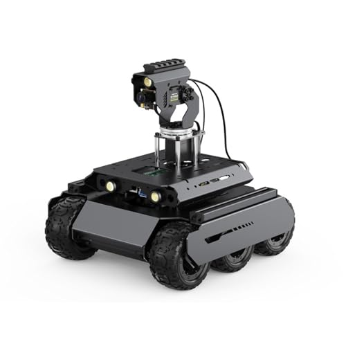 TUOPUONE UGV Rover Open-Source-Roboter, 6 Räder, 4 WD, AI Roboter, kompatibel mit Raspberry Pi 4B / Raspberry Pi 5 Dual-Controllern, Ganzmetall-Körper, Computer Vision mit RPi4B und Pan-Tilt Modul TUOPUONE UGV Rover Open-Source-Roboter, 6 Räder, 4 WD, AI Roboter, kompatibel mit Raspberry Pi 4B / Raspberry Pi 5 Dual-Controllern, Ganzmetall-Körper, Computer Vision mit RPi4B und Pan-Tilt Modul von TUOPUONE