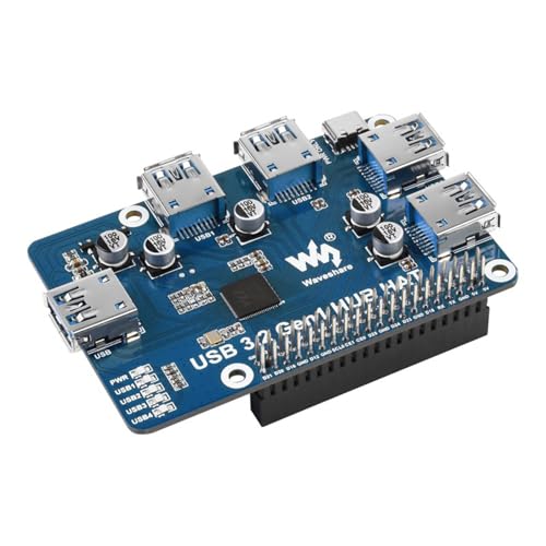 TUOPUONE USB 3.2 Gen1 HUB HAT Kompatibel mit Raspberry Pi 4X USB 3.2 Gen1 Ports Treiberfrei von TUOPUONE
