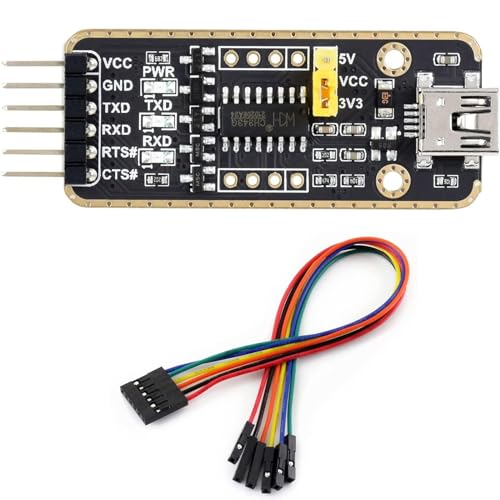 TUOPUONE USB-auf-UART-Modul, Mini-Stecker, hohe Baudrate, stabile Übertragung, mehrere Geräte, kompatibel mit Multi-Systemen von TUOPUONE
