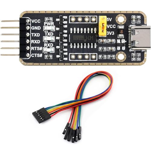 TUOPUONE USB-auf-UART-Modul-Typ-C-Anschlüsse, hohe Baudrate, stabile Übertragung, mehrere Geräte, kompatibel mit Multi-Systemen von TUOPUONE