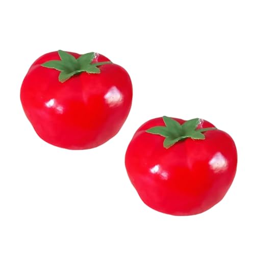 TUOTUOJIA 2 Stück Simulationstomaten, Zubehör, künstliche Tomaten, realistisches Kunstgemüse für Küche, Zuhause und Party-Dekoration TUOTUOJIA 2 Stück Simulationstomaten, Zubehör, künstliche Tomaten, realistisches Kunstgemüse für Küche, Zuhause und Party-Dekoration von TUOTUOJIA