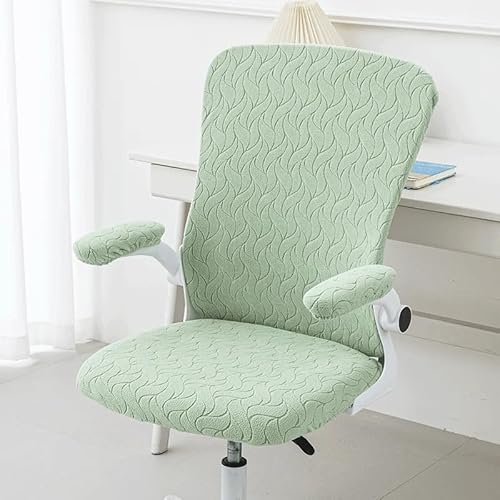 Bürostuhl Bezug,Office Chair Cover 1 Set Office Chair Cover Elastic Gaming Anti-Dirty Split Computer Seat Slipcover for Bar Home(A1) von TUOYDJA