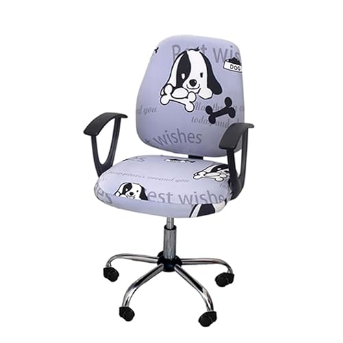 Bürostuhl Bezug,Office Chair Cover 1 Set Office Chair Covers ElasticGaming Lift Removable Computer Chair Slipcover Rotating Escritorio(S4) von TUOYDJA