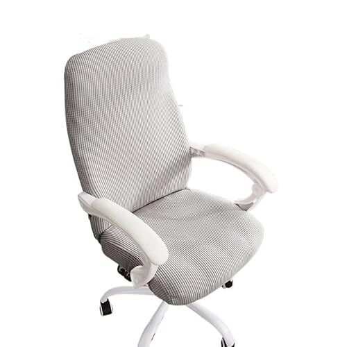 Bürostuhl Bezug,Office Chair Cover 1PC Office Chair Cover Stretch Rotating Computer Elastic Gaming Slipcover for Living Room(Light Gray,M Chair Cover) von TUOYDJA
