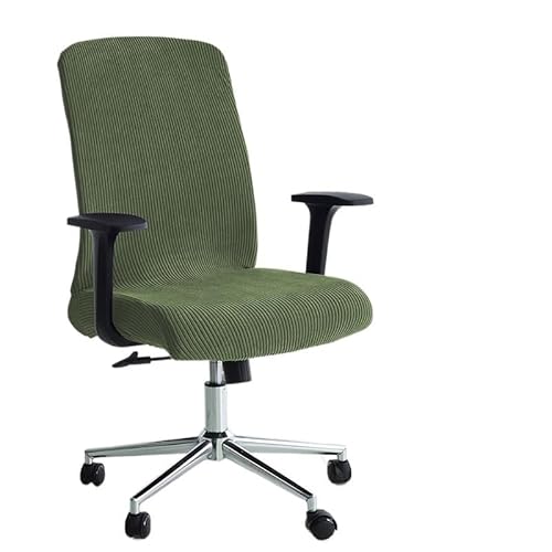 Bürostuhl Bezug,Office Chair Cover 1PC Thicken Striped Office Chair Cover Stretch Computer Covers Lift Rotating Gaming Chair Protector Study Room Home(A3 Green) von TUOYDJA