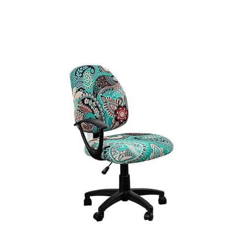 Bürostuhl Bezug,Office Chair Cover 1pc Elastic Printed Chair Cover Washable Separates Office Package Surface Home Seat 2pcs(Yhftyt03) von TUOYDJA