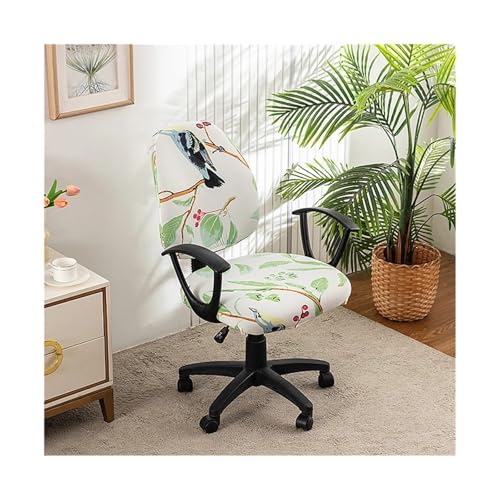 Bürostuhl Bezug,Office Chair Cover 1pc Elastic Printed Chair Cover Washable Separates Office Package Surface Home Seat 2pcs(Yhftyt05) von TUOYDJA