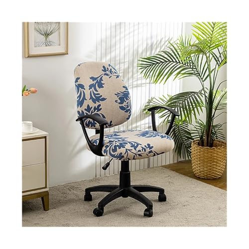 Bürostuhl Bezug,Office Chair Cover 1pc Elastic Printed Chair Cover Washable Separates Office Package Surface Home Seat 2pcs(Yhftyt08) von TUOYDJA