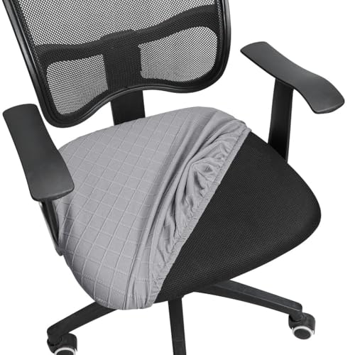 Bürostuhl Bezug,Office Chair Cover Chair Cover Office Computer Spandex Split Seat Washable Cushion Slipcover Removable Protector(9inch 2pcs) von TUOYDJA