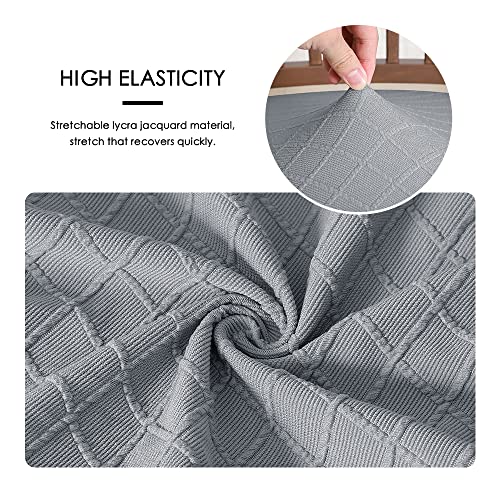 Bürostuhl Bezug,Office Chair Cover Chair Cover Office Computer Spandex Split Seat Washable Cushion Slipcover Removable Protector(Dark Grey) von TUOYDJA