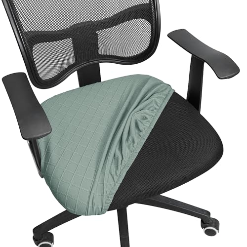 Bürostuhl Bezug,Office Chair Cover Chair Cover Office Computer Spandex Split Seat Washable Cushion Slipcover Removable Protector(Square10inch 2pcs) von TUOYDJA