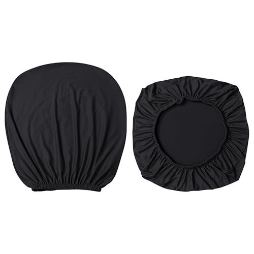 Bürostuhl Bezug,Office Chair Cover Elastic Stretch Universal Computer Chair Chair Covers Solid Color Protector(Seat Cover + Backrest Cover) Washable(Black) von TUOYDJA