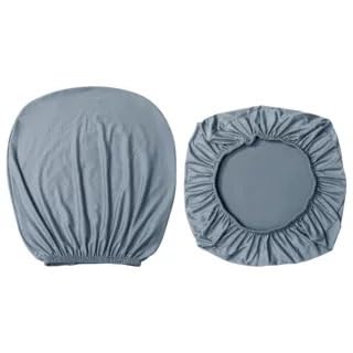 Bürostuhl Bezug,Office Chair Cover Elastic Stretch Universal Computer Chair Chair Covers Solid Color Protector(Seat Cover + Backrest Cover) Washable(Gray-Blue) von TUOYDJA