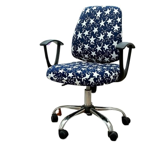 Bürostuhl Bezug,Office Chair Cover Printed Stretch Split Seat Cover Computer Sectional Chair Covers Home Decor Rotating Lift Office Protectors(Style 10) von TUOYDJA