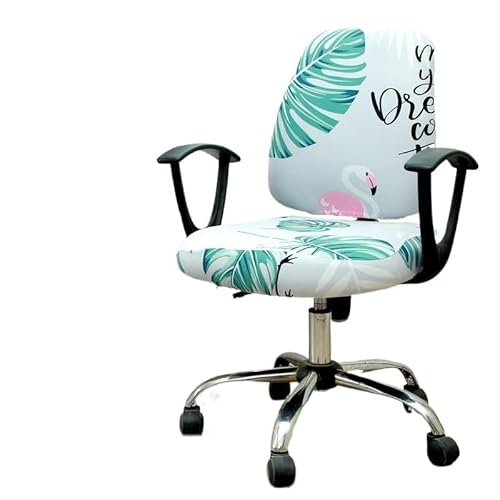 Bürostuhl Bezug,Office Chair Cover Printed Stretch Split Seat Cover Computer Sectional Chair Covers Home Decor Rotating Lift Office Protectors(Style 9) von TUOYDJA