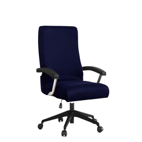Bürostuhl Bezug,Office Chair Cover Stretch Spandex Office Chair Covers Anti-Dirty Computer Seat Cover Removable Slipcovers(BLUE2,M) von TUOYDJA